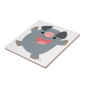 かわいいマンガの弾みブタのタイル タイル (側面)