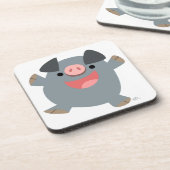 かわいいマンガの弾み色の豚コースターセット コースター (左側)