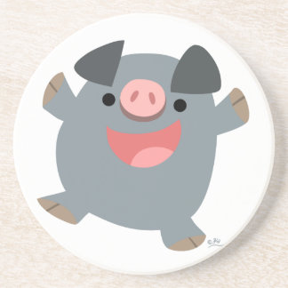 かわいいマンガの弾み豚コースター コースター