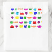 かわいいマンガの怪物 長方形シール (バッグ)