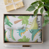 かわいいマンガの恐竜の切り離し 薄葉紙 (ギフト)