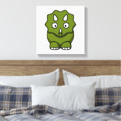 かわいいマンガの恐竜 キャンバスプリント (インサイチュ (寝室))