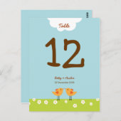 かわいいマンガの愛の鳥結婚（日） ポストカード (正面/裏面)