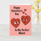 かわいいマンガの愛ハートバレンタインデー カード (黄色い花)