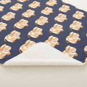 かわいいマンガの日焼け止め牛のパターン シェルパブランケット (3/4)