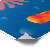 かわいいマンガの海洋生物のポスター子供へ ポスター (角)