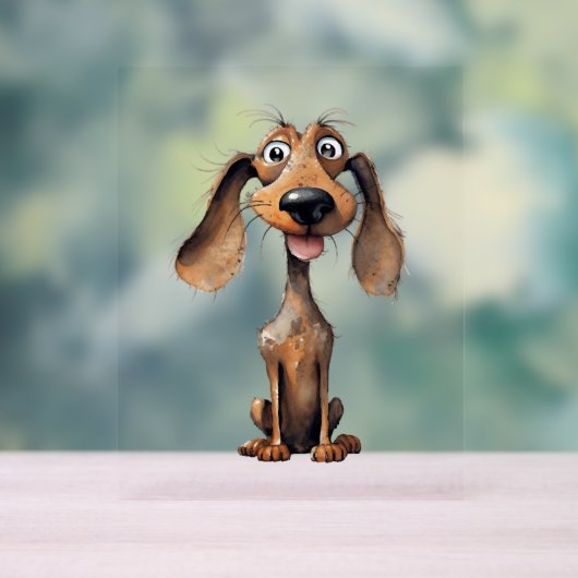 かわいいマンガの犬が育つアートコレクション アクリルサイン (ニュートラル)