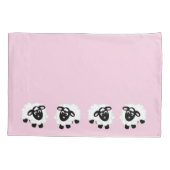 かわいいマンガの羊 枕カバー (裏面)