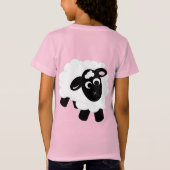 かわいいマンガの羊 Tシャツ (裏面)