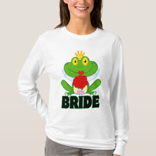 かわいいマンガの花嫁フロギーと文字 Tシャツ
