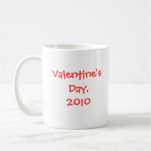 かわいいマンガの金魚と恋ハネムーン コーヒーマグカップ (左)