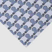 かわいいマンガの青いタコ柄 薄葉紙 (詳細)