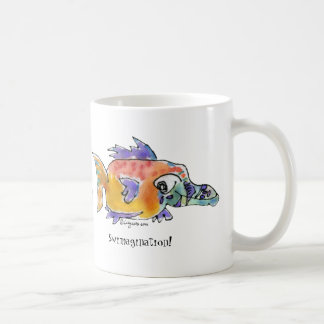かわいいマンガの魚のマグカップ3 コーヒーマグカップ