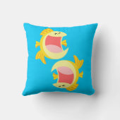 かわいいマンガの魚の枕2 クッション (裏面)