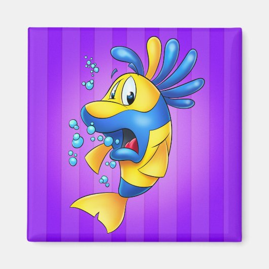 かわいいマンガの魚の磁石 マグネット (正面)