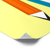 かわいいマンガの鳥のクラスポスター ポスター (角)