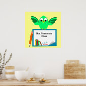 かわいいマンガの鳥のクラスポスター ポスター (キッチン)