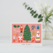 かわいいマンガアートクリスマスポストカード シーズンポストカード (スタンド正面)