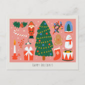 かわいいマンガアートクリスマスポストカード シーズンポストカード (正面)