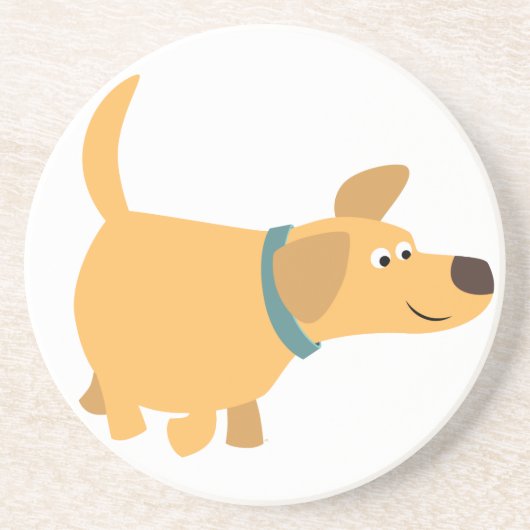 かわいいマンガイエローラブラドールコースター コースター (正面)