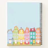 かわいいマンガオールドタウン名前をカスタムするノート ノートブック (裏面)