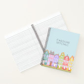 かわいいマンガオールドタウン名前をカスタムするノート ノートブック (内部)