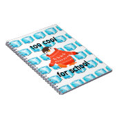 かわいいマンガカッコいいペンギン「学校には行けない」 ノートブック (右側)