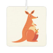 かわいいマンガカンガルー&ベビー カーエアーフレッシュナー (正面)