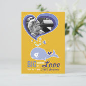 かわいいマンガクジラ教室バレンタイン写真 招待状 (スタンド正面)