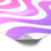 かわいいマンガクラゲカラフルイン海 ポスター (角)