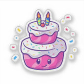 かわいいマンガケーキ シール (正面)