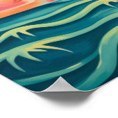 かわいいマンガサンサンサンシャイン海 ポスター (角)