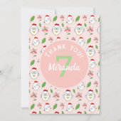 かわいいマンガチキンイラストレーション サンキューカード (正面)