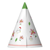 かわいいマンガチキンイラストレーション パーティーハット (裏面)