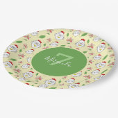 かわいいマンガチキンイラストレーション ペーパープレート (アングル)