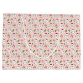 かわいいマンガチキンイラストレーション ラージペーパーバッグ (裏面)