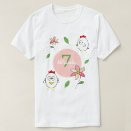 かわいいマンガチキンイラストレーション Tシャツ