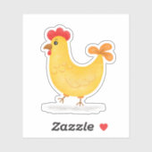 かわいいマンガチキン歩く シール (シート)