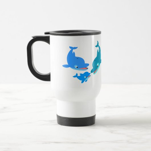 かわいいマンガドルフィンファミリー トラベルマグ (左)