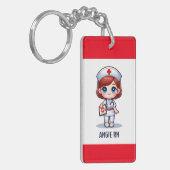 かわいいマンガナースと赤毛ブルーアイズカスタム キーホルダー (正面左)