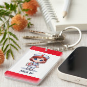 かわいいマンガナースと赤毛ブルーアイズカスタム キーホルダー (正面右)