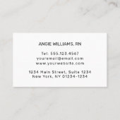 かわいいマンガナースと赤毛ブルーアイズカスタム 名刺 (裏面)