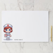 かわいいマンガナースレッドヘアブルーアイカスタムズ ペーパーパッド (インサイチュ)