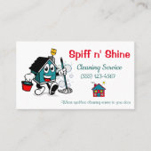 かわいいマンガハウスデザイン清掃サービス 名刺 (正面)