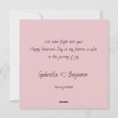 かわいいマンガパンダ愛好家ハートバレンタインデー シーズンカード (裏面)