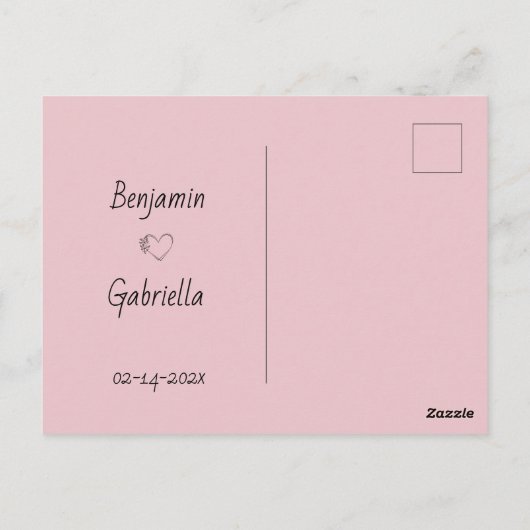 かわいいマンガパンダ愛好家ハートバレンタインデー ポストカード (裏面)