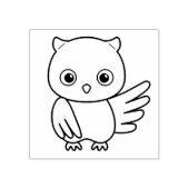 かわいいマンガフクロウ ラバースタンプ (インプリント)