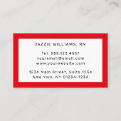 かわいいマンガブラックナースブラウンヘアアンドアイカスタムズ 名刺 (裏面)