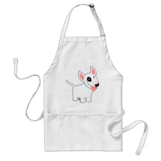 かわいいマンガブルテリアエプロン料理 スタンダードエプロン
