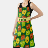かわいいマンガベルピーマンキャラクターおもしろい エプロン (インサイチュ)